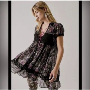 Free People x Anna Sui collab mini dress